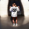 Velcro white with black oversized T-shirt