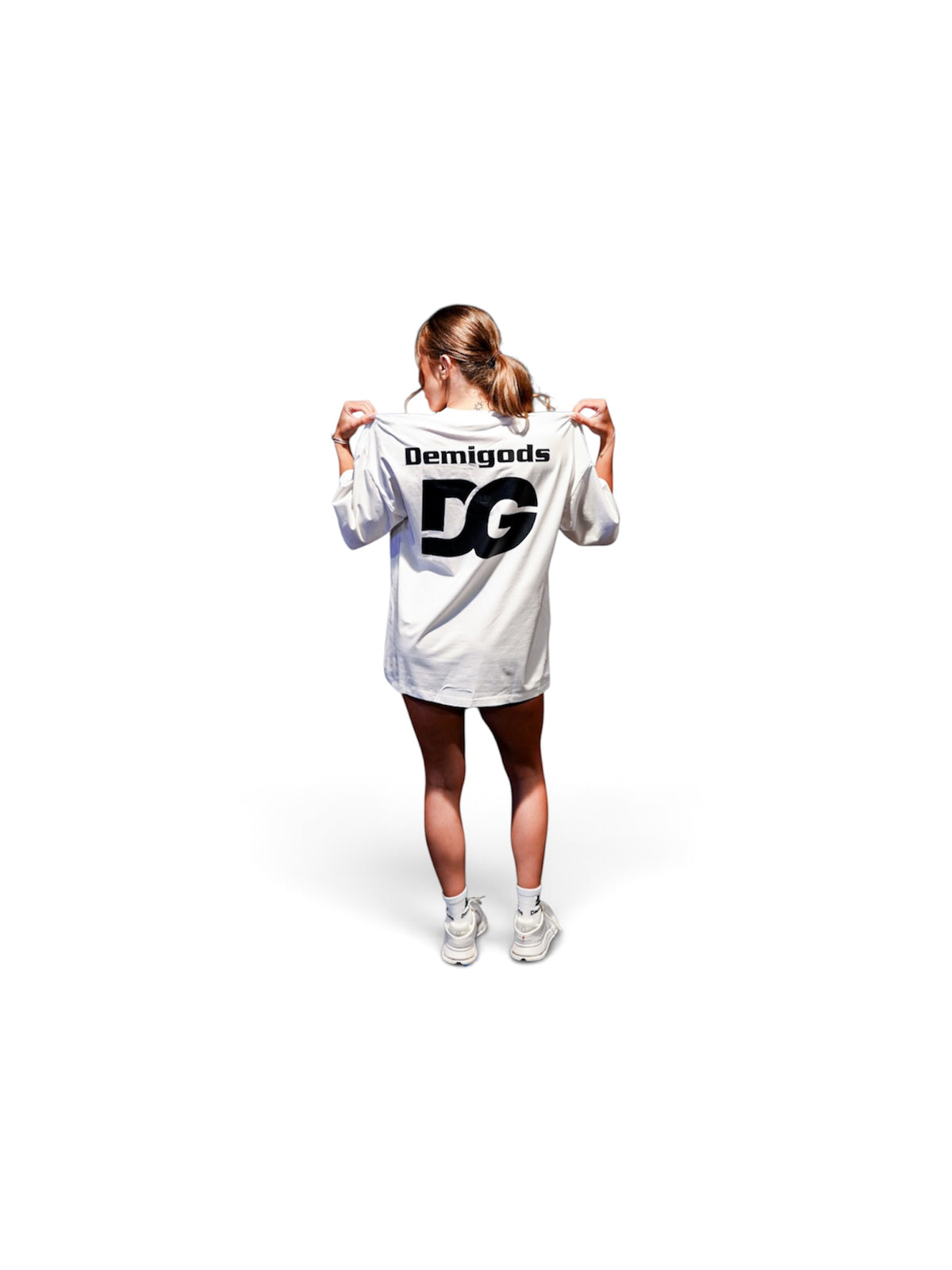 Velcro white with black oversized T-shirt