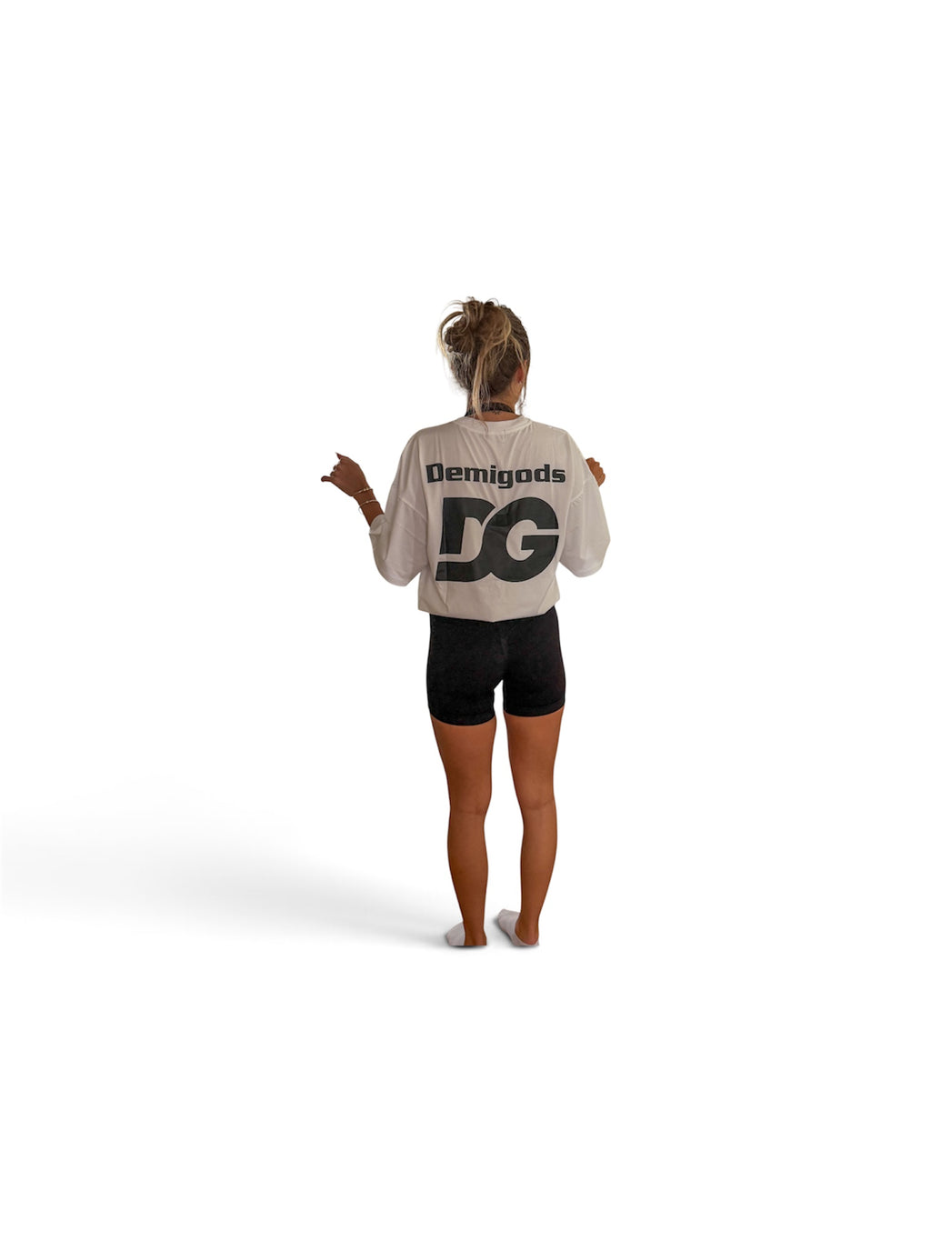 Velcro white with black oversized T-shirt