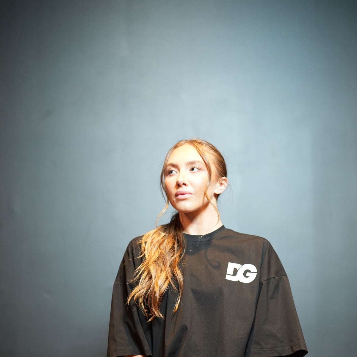 Velcro black and white oversized T-shirt