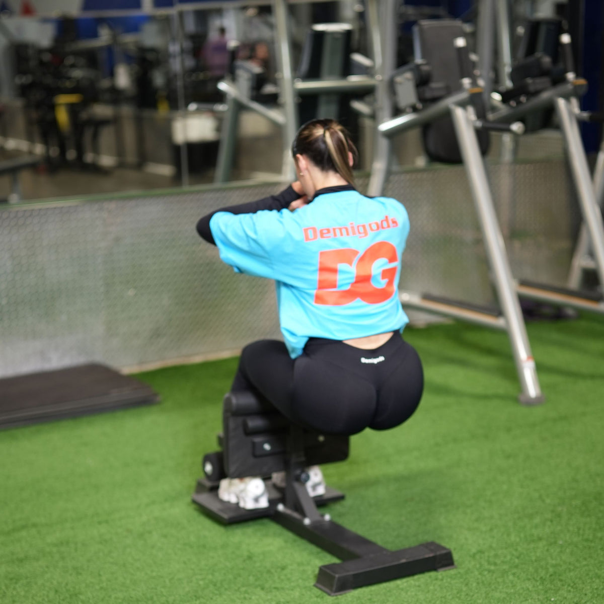 Velcro blue and orange oversized T-shirt