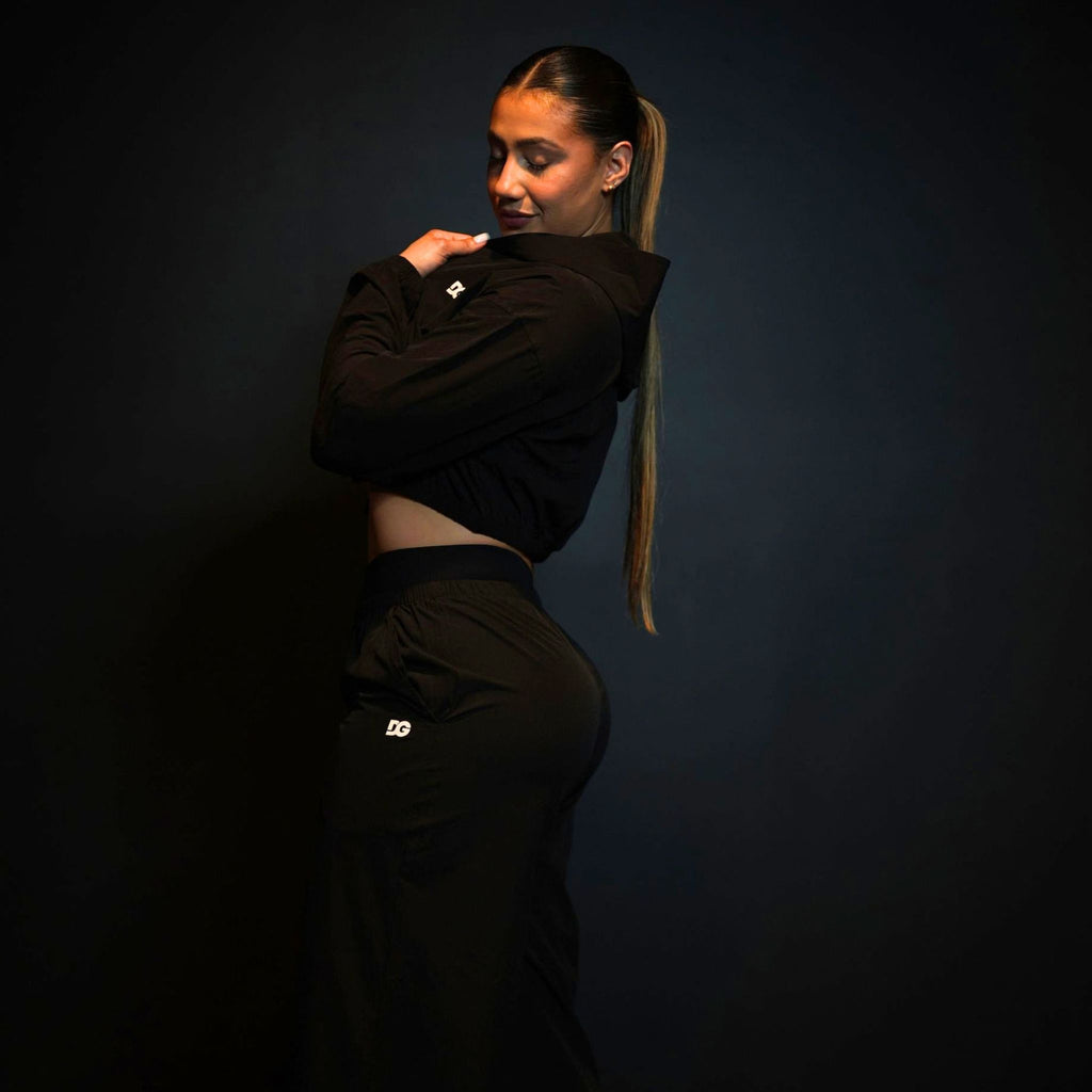 Black Cropped Suit Bottom