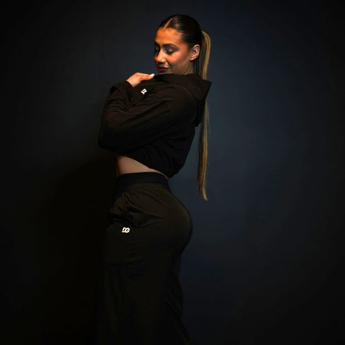 Black Cropped Suit Bottom