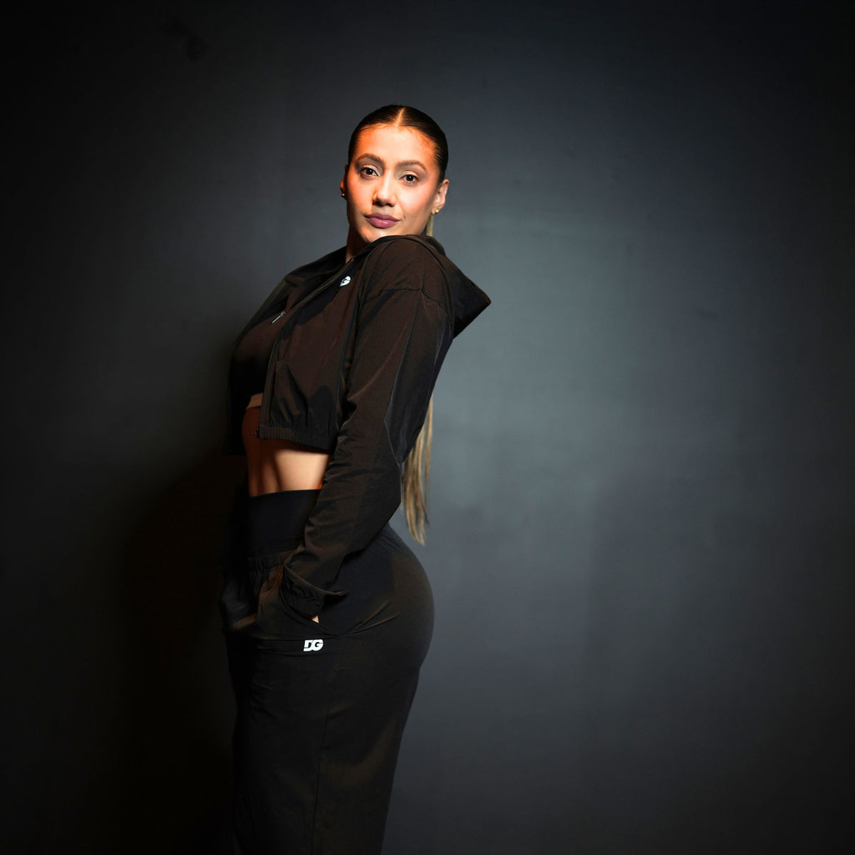Black Cropped Suit Bottom