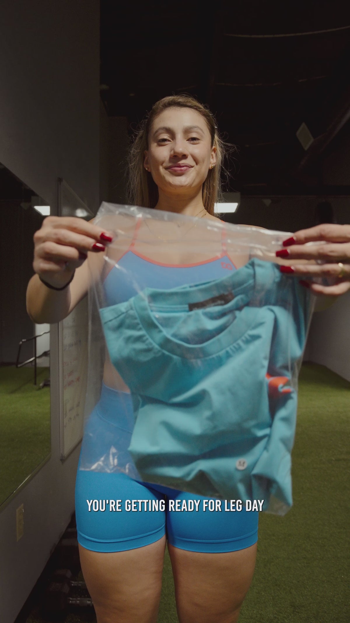 Velcro blue and orange oversized T-shirt
